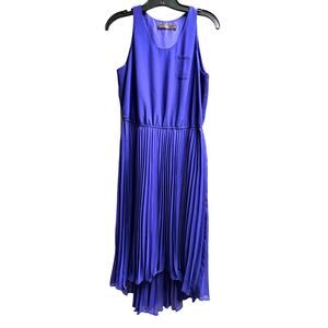 The Limited Womens Purple Pleated Midi Sleeveless Dress Size M